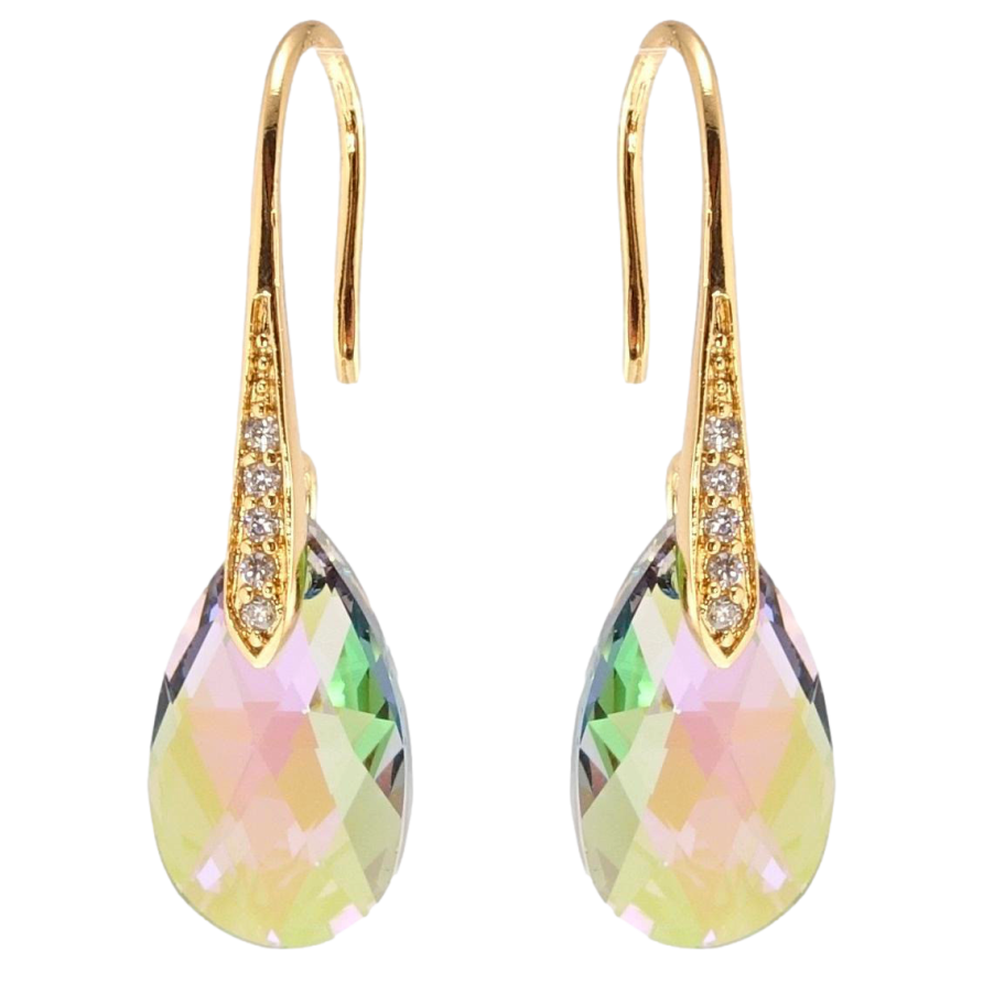 Серьги Xuping цвет 18K с кристаллами Swarovski французский замок Кристалл Vitrail Light фото №1