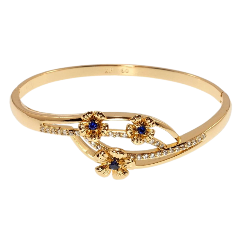 Браслет Xuping Позолота 18K Цветочки ø 6см фото №1 Браслет Xuping Позолота 18K Цветочки ø 6см фото №1