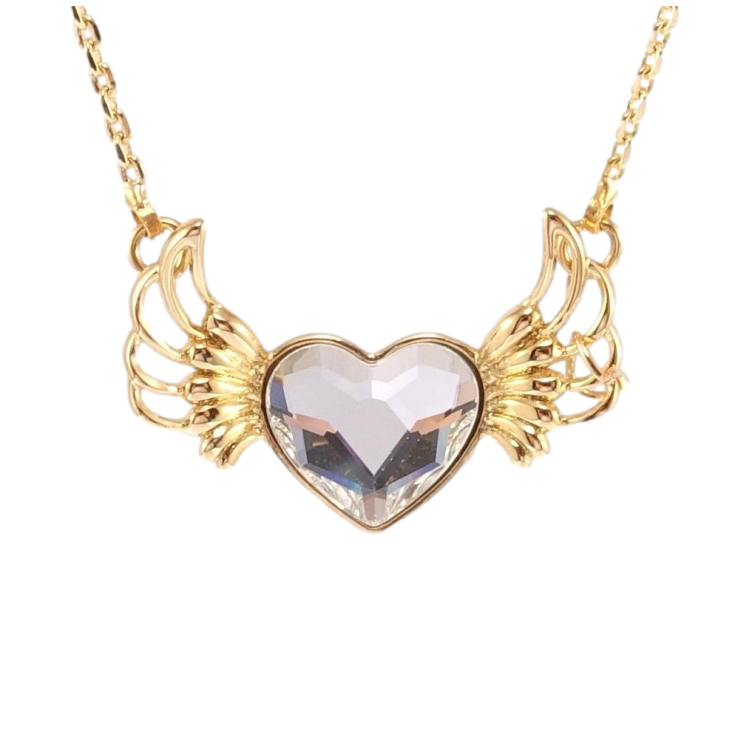 Кулон Xuping 18K с кр-ми Swarovski на цепочке Крылатое сердце Moonlight длина 42-47см х 1мм фото №5