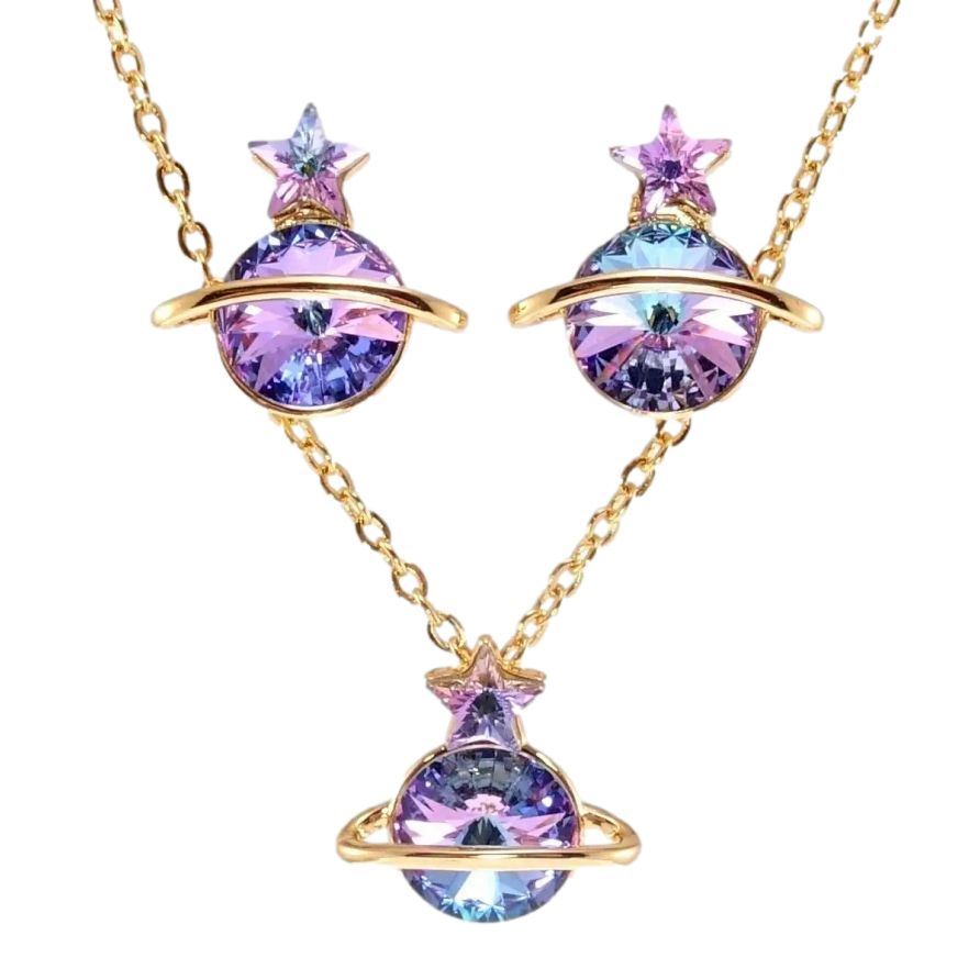 Набор Xuping цвет 18K с кр-ми Swarovski Серьги Кулон на цепочке Кристалл Paradise Shine длина 40-45см х фото №1 Набор Xuping цвет 18K с кр-ми Swarovski Серьги Кулон на цепочке Кристалл Paradise Shine длина 40-45см х фото №1