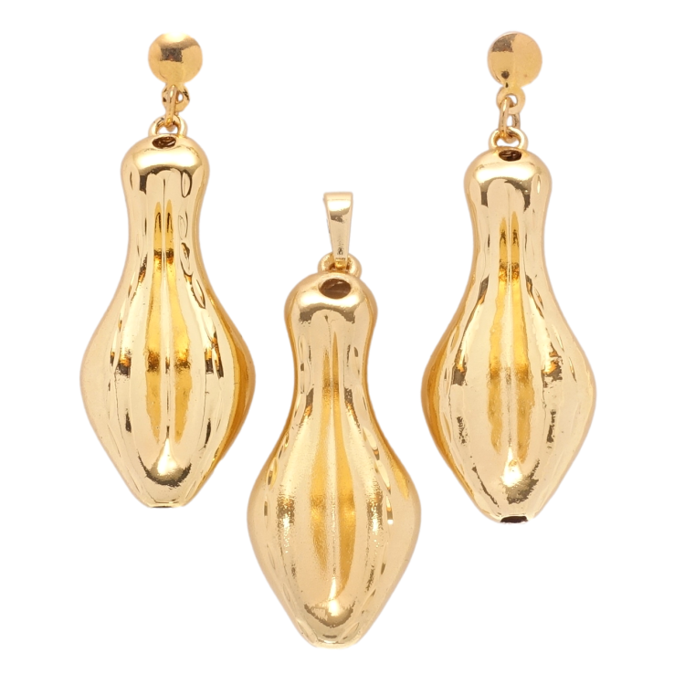 Набор Xuping Позолота 18K Серьги Кулон Фигурные подвески фото №10