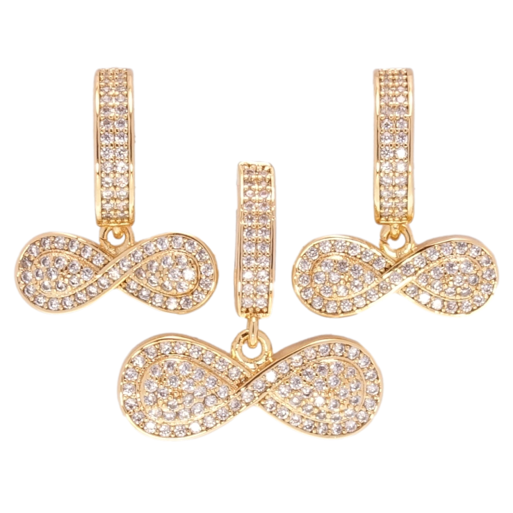 Набір Xuping Позолота 18K Сережки Кулон Знак нескінченності інкрустація цирконієм фото №12 Набір Xuping Позолота 18K Сережки Кулон Знак нескінченності інкрустація цирконієм фото №12