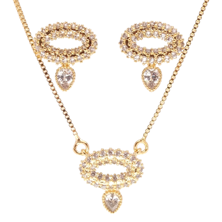 Набор Xuping Позолота 18K Серьги Подвеска на цепочке Кристальные овалы с подвесками длина 43-46см х 1мм фото №23 Набор Xuping Позолота 18K Серьги Подвеска на цепочке Кристальные овалы с подвесками длина 43-46см х 1мм фото №23