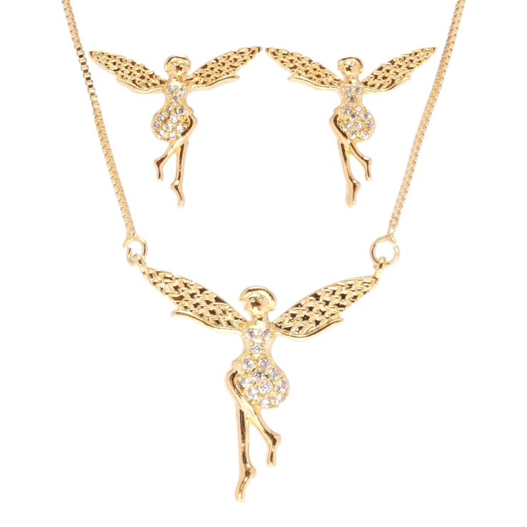 Набор Xuping Позолота 18K Серьги Подвеска на цепочке Феи длина 43-46см х 1мм фото №22 Набор Xuping Позолота 18K Серьги Подвеска на цепочке Феи длина 43-46см х 1мм фото №22