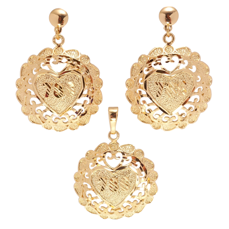 Набор Xuping Позолота 18K Серьги Кулон Декоративные романтические подвески фото №1