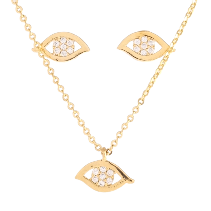 Набор Xuping Позолота 18K Серьги Подвеска на цепочке Декоративный Глаз Фатимы длина 42-45см х 1мм фото №24 Набор Xuping Позолота 18K Серьги Подвеска на цепочке Декоративный Глаз Фатимы длина 42-45см х 1мм фото №24