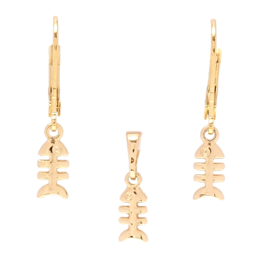 Набор Xuping Позолота 18K Серьги Кулон Рыбки фото №1 Набор Xuping Позолота 18K Серьги Кулон Рыбки фото №1