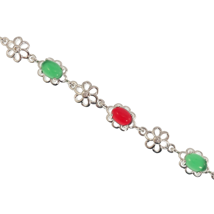 Браслет Xuping Родий Цветочки с разноцветными кристаллами длина 19.5см х 8мм фото №1 Браслет Xuping Родий Цветочки с разноцветными кристаллами длина 19.5см х 8мм фото №1