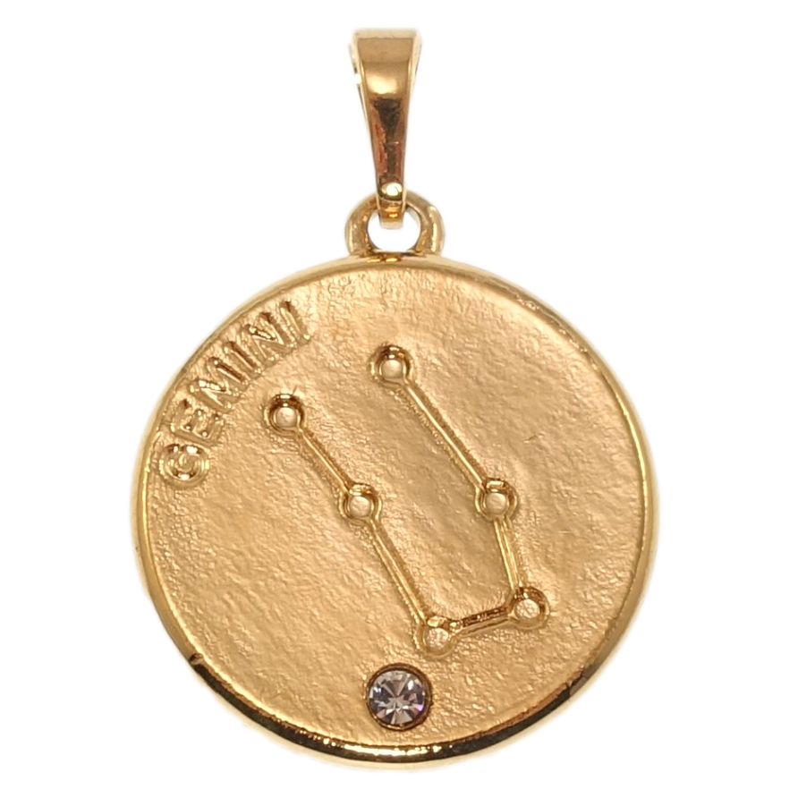 Кулон Xuping Позолота 18K Знак Зодіаку Близнюки для ланцюжка до 5мм фото №1 Кулон Xuping Позолота 18K Знак Зодіаку Близнюки для ланцюжка до 5мм фото №1