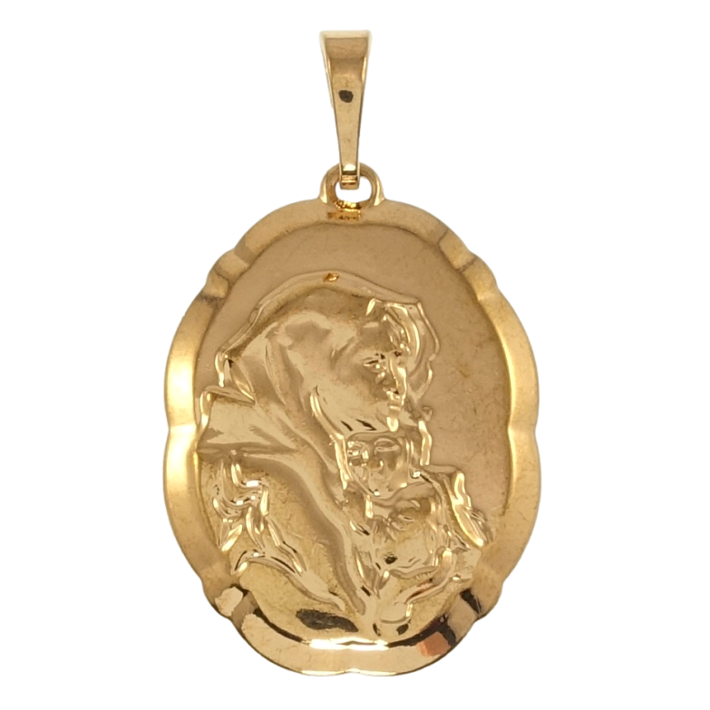 Кулон Xuping Позолота 18K Ладанка Дева Мария с младенцем для цепочки до 5мм фото №6 Кулон Xuping Позолота 18K Ладанка Дева Мария с младенцем для цепочки до 5мм фото №6