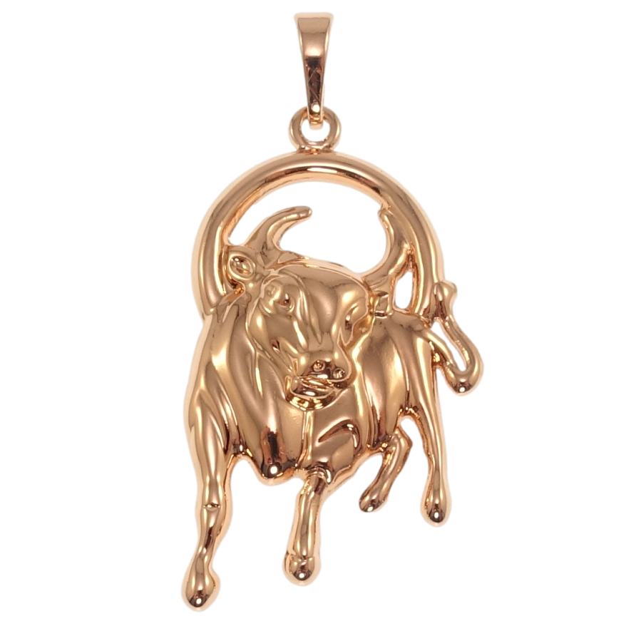 Кулон Xuping Позолота РВ Знак Зодіаку Телець для ланцюжка до 6мм фото №1
