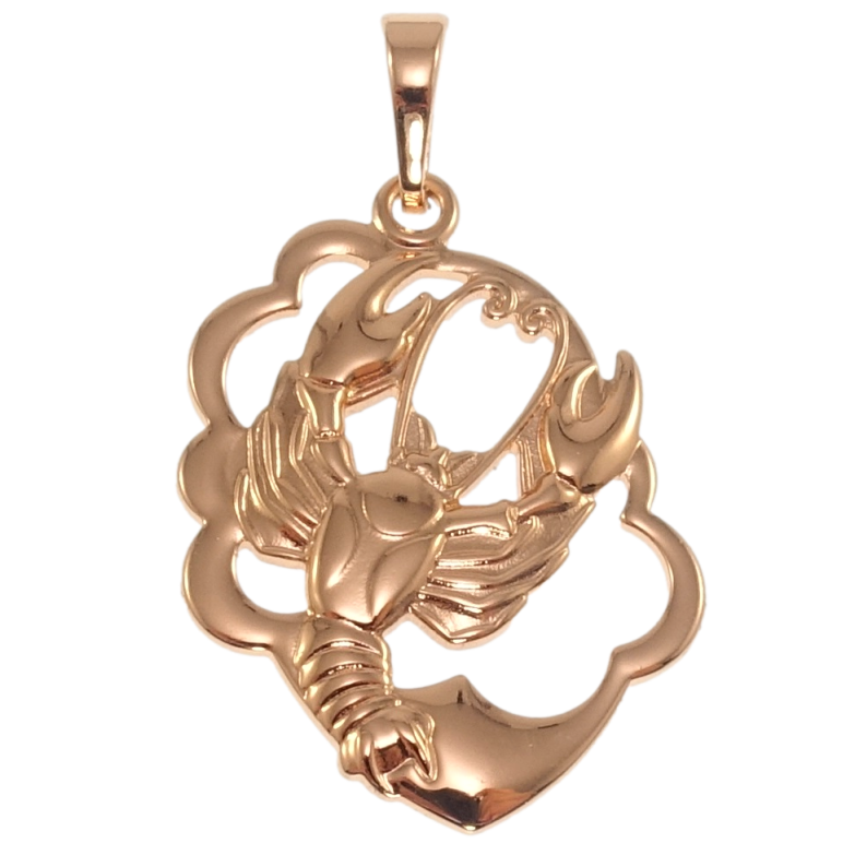 Кулон Xuping Позолота РО Знак Зодиака Скорпион для цепочки до 6мм фото №1