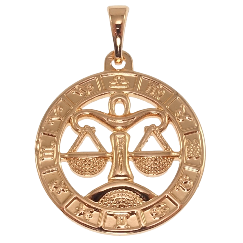 Кулон Xuping Позолота РВ Знак Зодіаку Терези для ланцюжка до 5мм фото №1