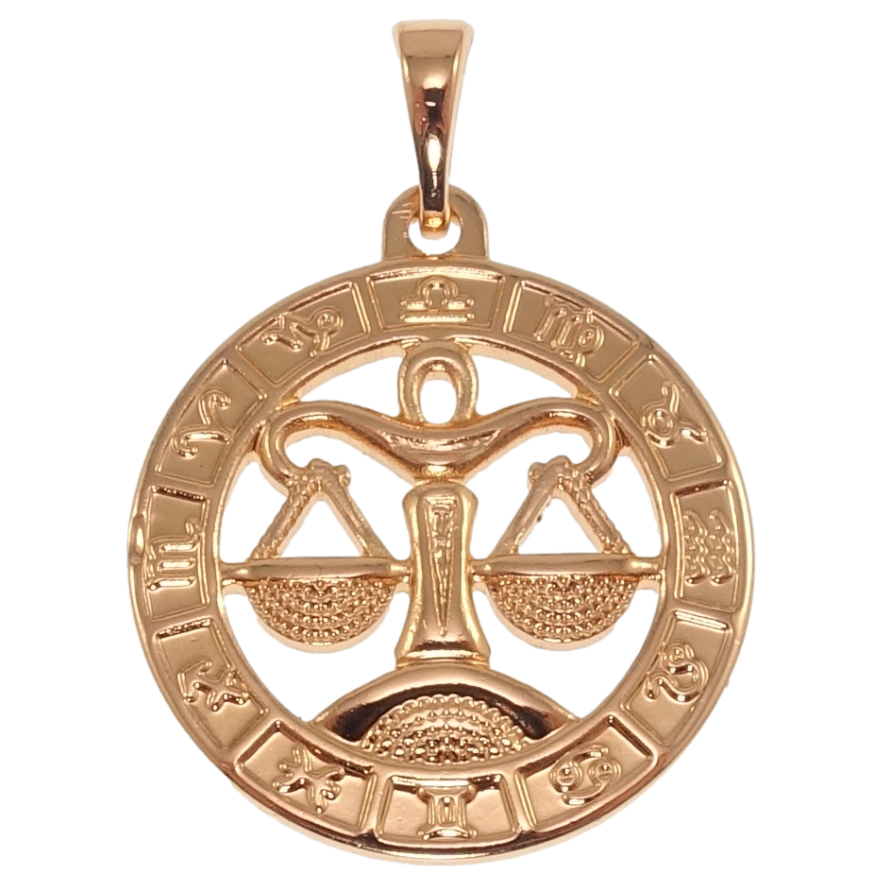 Кулон Xuping Позолота РО Знак Зодиака Весы для цепочки до 5мм фото №1