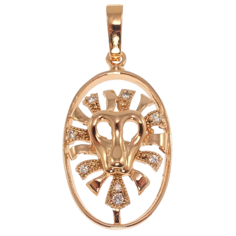 Кулон Xuping Позолота РВ Знак Зодіаку Лев для ланцюжка до 6мм фото №1 Кулон Xuping Позолота РВ Знак Зодіаку Лев для ланцюжка до 6мм фото №1