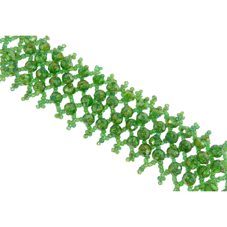 Браслет Декоративний плетений браслет з бісеру довжина 20см х 3,7см фото №1