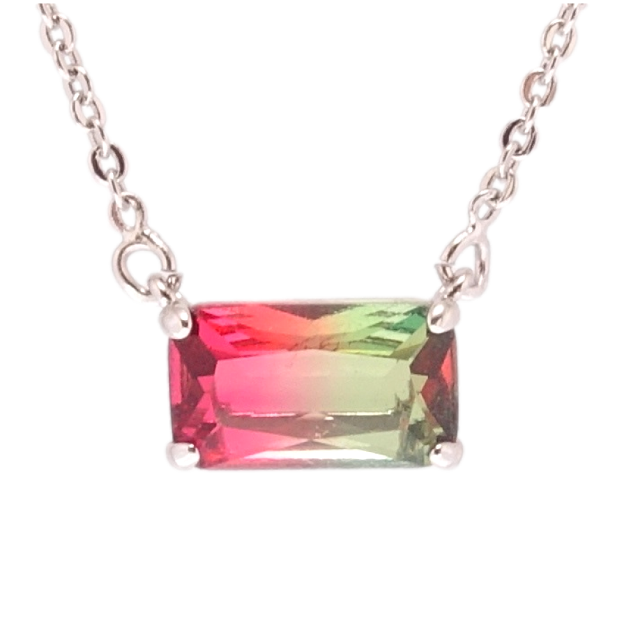 Підвіска на ланцюжку Xuping Родій Двоколірний кристал розмір 45-48см х 1мм фото №1