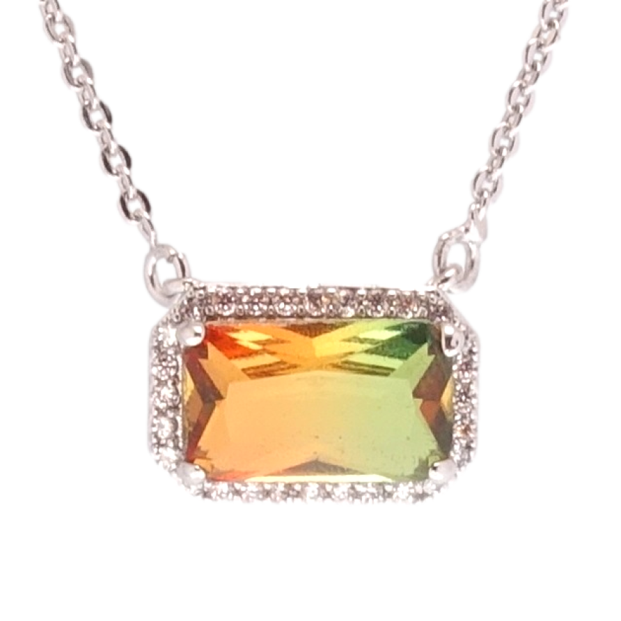 Підвіска на ланцюжку Xuping Родій Двоколірний кристал розмір 45-48см х 1мм фото №1