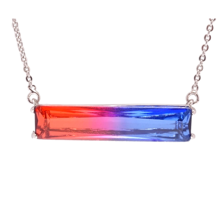 Підвіска на ланцюжку Xuping Родій Двоколірний кристал розмір 47-50см х 1мм фото №21