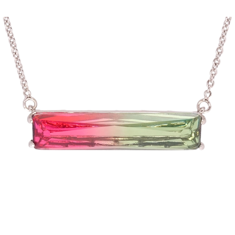 Подвеска на цепочке Xuping Родий Двухцветный кристалл размер 47-50см х 1мм фото №1