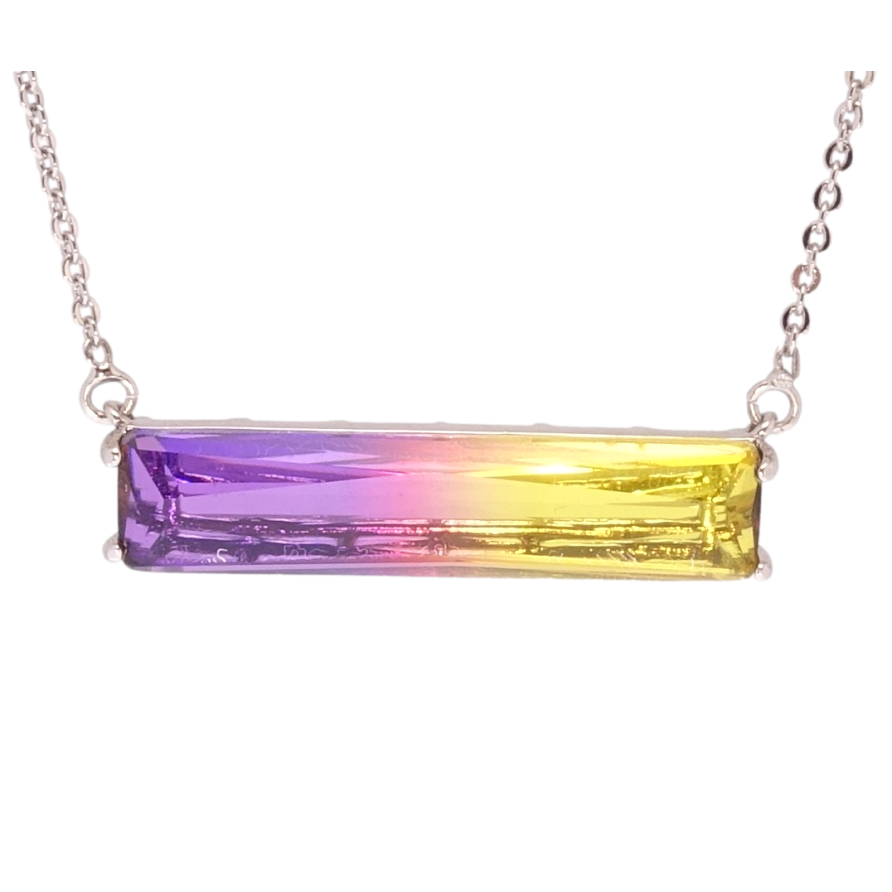 Підвіска на ланцюжку Xuping Родій Двоколірний кристал розмір 47-50см х 1мм фото №1