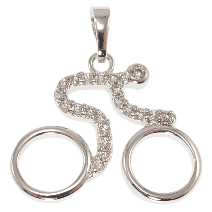 Кулон Xuping Родий Велосипедист для цепочки до 5мм фото №12