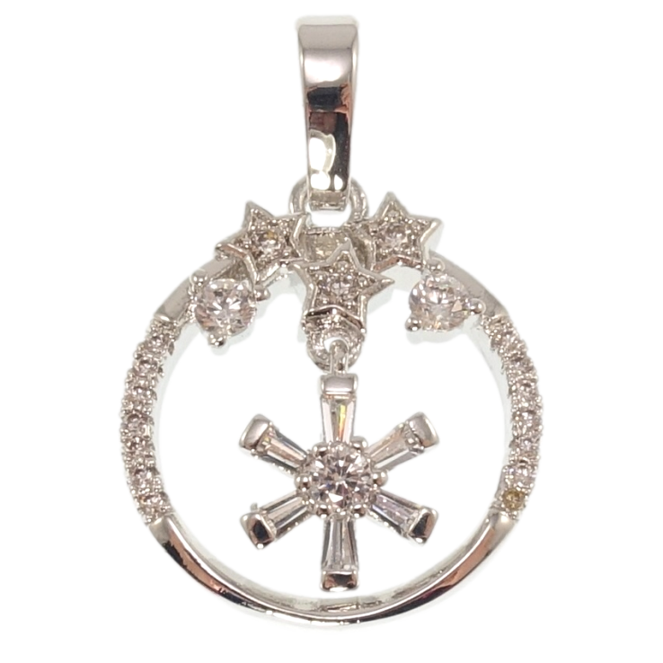 Кулон Xuping Родий Кольцо с звездами для цепочки до 6мм фото №25