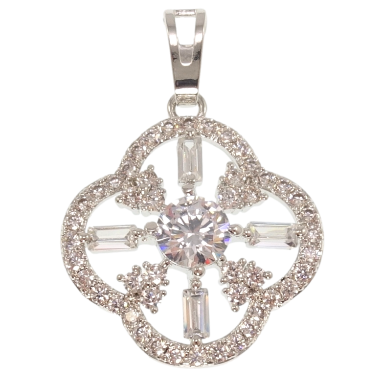 Кулон Xuping Родий Цветок для цепочки до 6мм фото №1