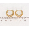 Сережки Xuping Позолота 18K колечка Орнамент стільники із вставками цирконію фото №2 Сережки Xuping Позолота 18K колечка Орнамент стільники із вставками цирконію фото №2