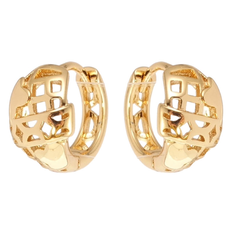 Сережки Xuping Позолота 18K колечка Різний орнамент фото №1