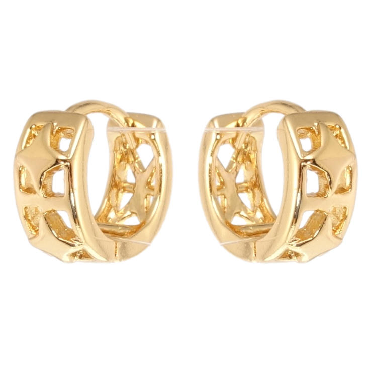 Сережки Xuping Позолота 18K колечка Різний зірковий орнамент фото №16 Сережки Xuping Позолота 18K колечка Різний зірковий орнамент фото №16
