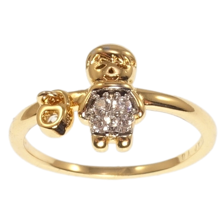 Кольцо Xuping Позолота 18K+Родий Человечек фото №1