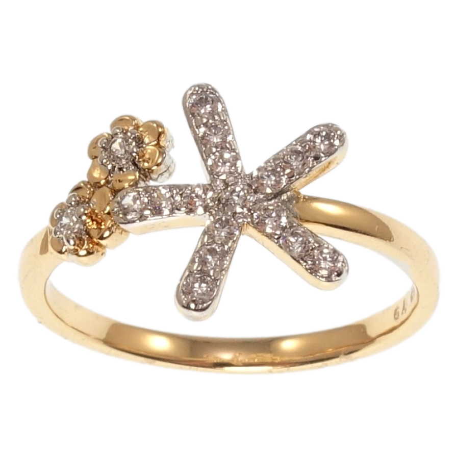 Каблучка Xuping Позолота 18K+Родій Квіти фото №1 Каблучка Xuping Позолота 18K+Родій Квіти фото №1