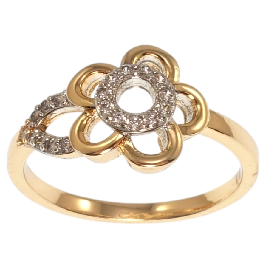 Кольцо Xuping Позолота 18K+Родий Цветок фото №1 Кольцо Xuping Позолота 18K+Родий Цветок фото №1