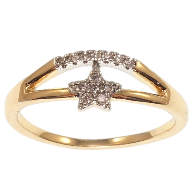 Каблучка Xuping Позолота 18K+Родій Зірка фото №21