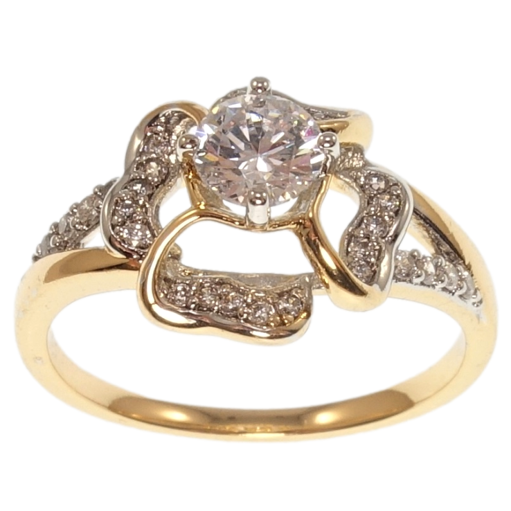 Кольцо Xuping Позолота 18K+Родий Цветок фото №8