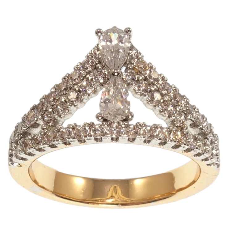 Каблучка Xuping Позолота 18K+Родій Тіара фото №17