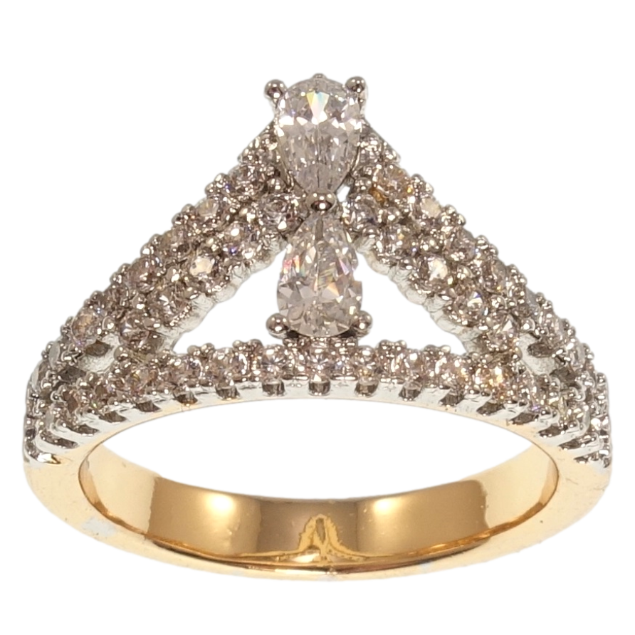 Кольцо Xuping Позолота 18K+Родий Тиара фото №1