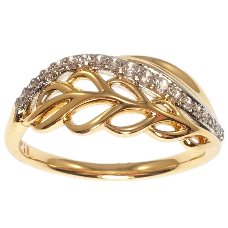 Кольцо Xuping Позолота 18K+Родий Перо фото №13