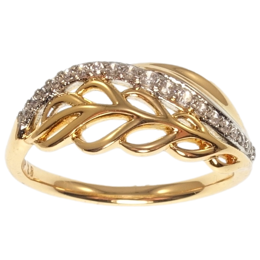 Кольцо Xuping Позолота 18K+Родий Перо фото №1