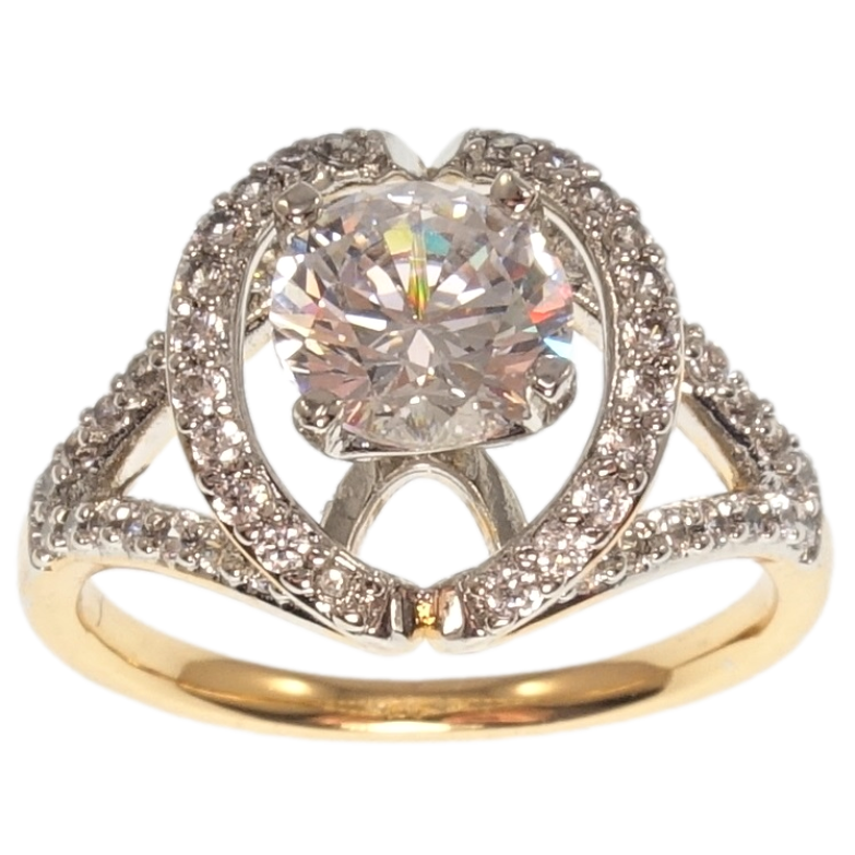 Кольцо Xuping Позолота 18K+Родий Кристальный блеск фото №1 Кольцо Xuping Позолота 18K+Родий Кристальный блеск фото №1