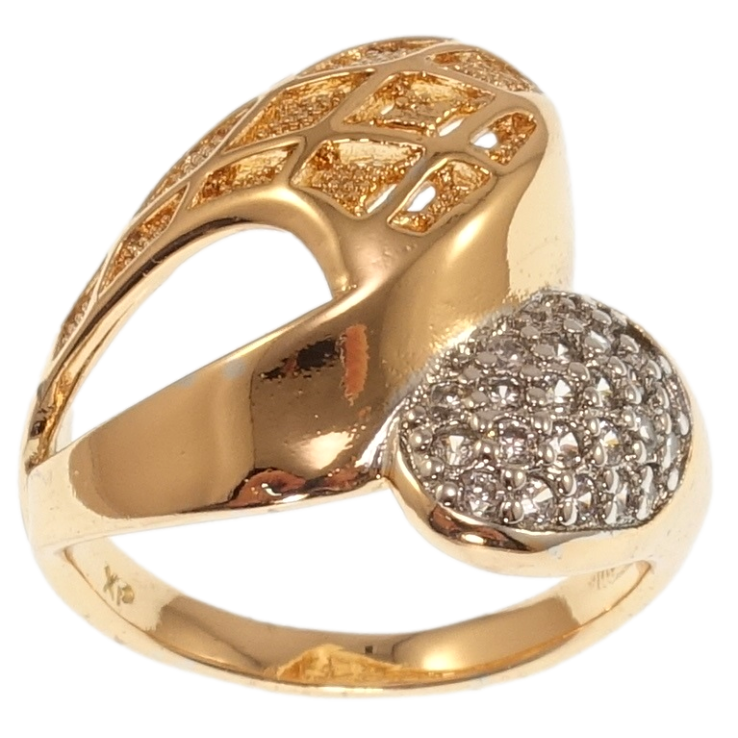 Кольцо Xuping Позолота 18K+Родий Петельки фото №12