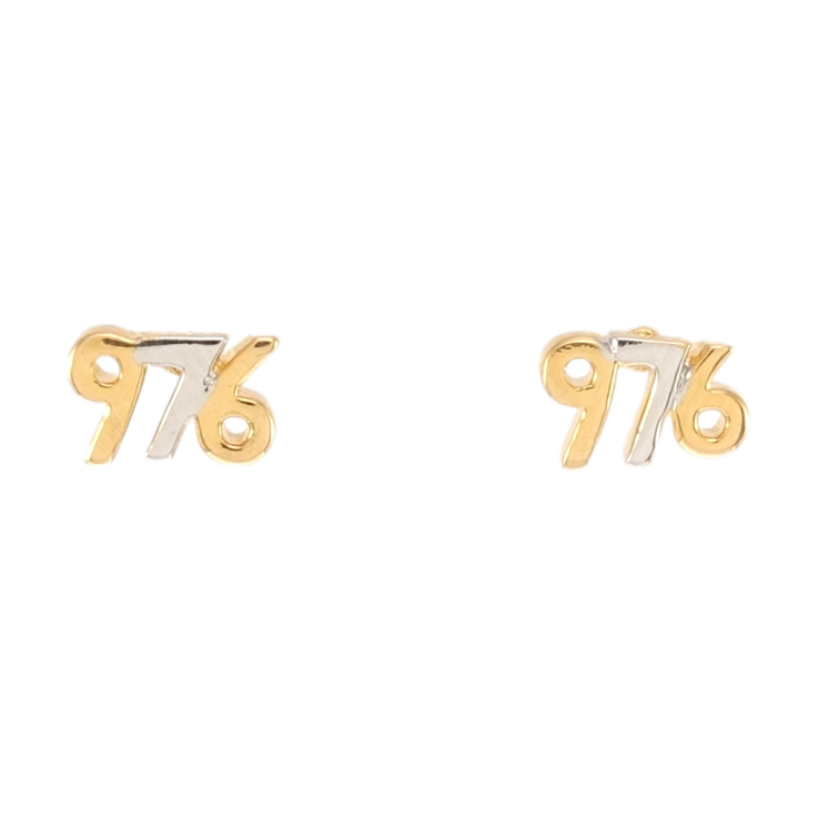 Сережки Xuping Позолота 18K + Родій пусети 976 фото №4