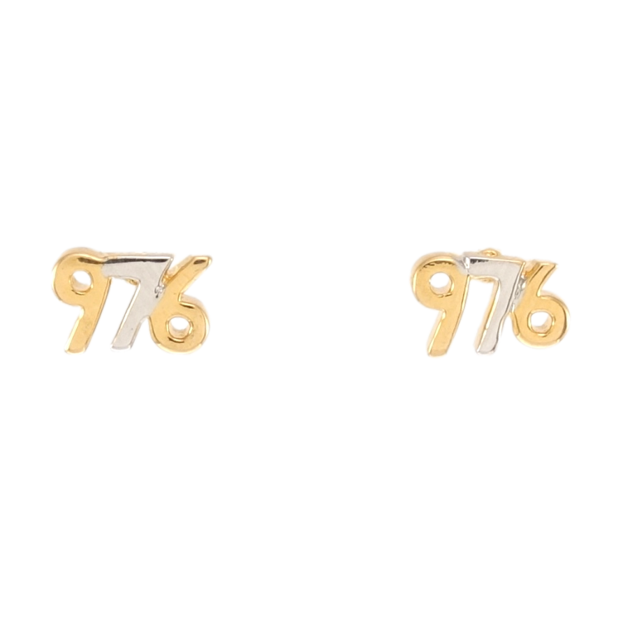 Сережки Xuping Позолота 18K + Родій пусети 976 фото №1