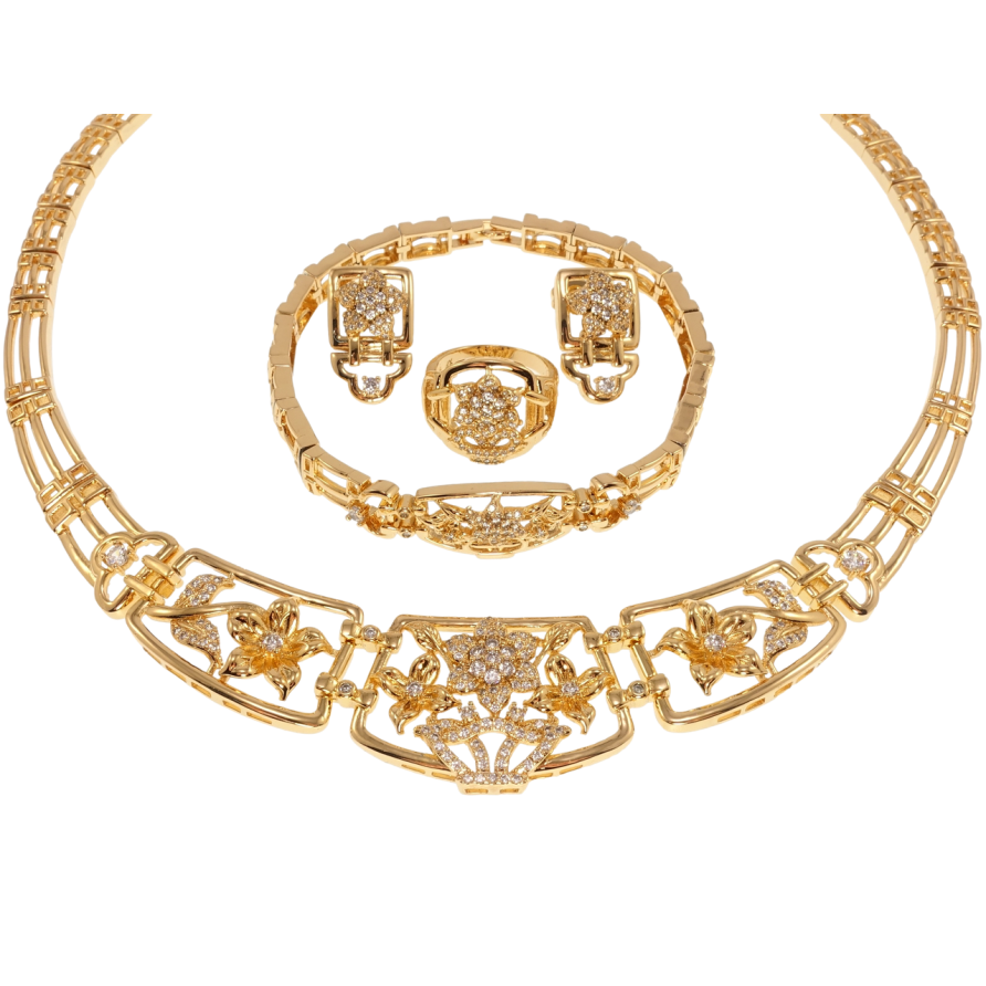 Набор Xuping Позолота 18K Серьги Колье Браслет Кольцо КЛ 49см х 6-23мм, БР 20см х 6-13мм.,р.16,16.5,17 фото №1 Набор Xuping Позолота 18K Серьги Колье Браслет Кольцо КЛ 49см х 6-23мм, БР 20см х 6-13мм.,р.16,16.5,17 фото №1