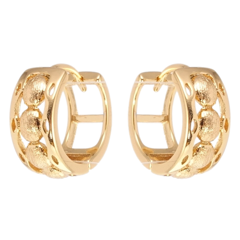 Сережки Xuping Позолота 18K колечка Декоративний орнамент фото №1