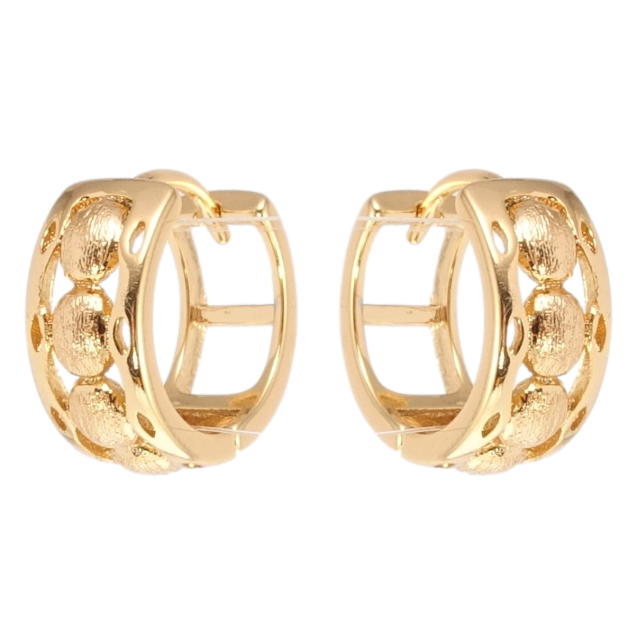 Сережки Xuping Позолота 18K колечка Декоративний орнамент фото №1