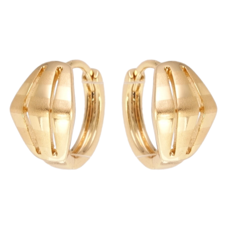 Серьги Xuping Позолота 18K колечки Орнамент с напылением фото №1