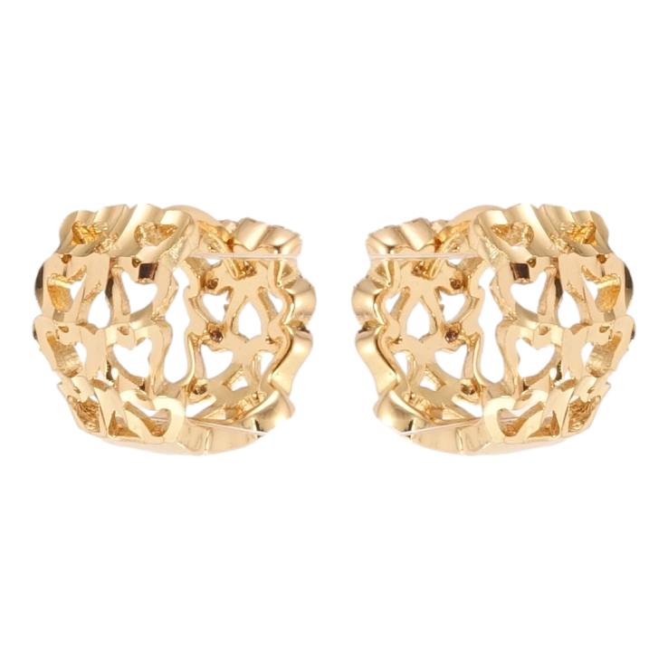 Сережки Xuping Позолота 18K колечка Орнамент серця фото №18 Сережки Xuping Позолота 18K колечка Орнамент серця фото №18