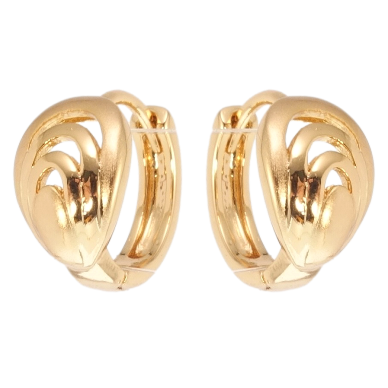 Сережки Xuping Позолота 18K колечка Декоративний орнамент із напиленням фото №1